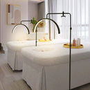 Ljojo Modern LED Moon Floor Lamp for Beauty Salon & Makeup - Black & White