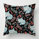 Ljojo Linen Fox Sofa Cushion Cover 50x50 Square Home Décor Pillowcase