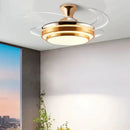 Ljojo Brushed Nickel Modern Luxury LED Ceiling Fan 42 Inch - Silent Home Decoration Fixture