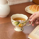 Ljojo Lemon Pattern Tea Set: Cup, Saucer, Teapot, Plate, Kettle - European Ceramic Offering