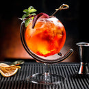 Ljojo 11oz Cocktail Glasses Set with Straw - Globe Shape Design for Drinks