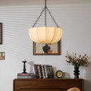 French Wabi-Sabi Fabric Chandelier: Medieval Pendant Lights - Ljojo