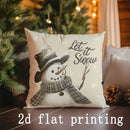 Ljojo Merry Christmas Pattern Pillowcases for Sofa, Bedroom, Car - Rectangular Cushion Cover