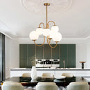 Ljojo Milk White Glass Pendant Lights for Modern Decor Lighting