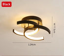 Modern LED 2-Ring Ceiling Light - Interior Decor Lighting for Aisle, Balcony, Office by Ljojo
