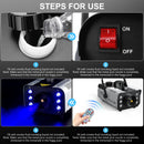 Ljojo™ 1200W RGB LED Fog Machine Haze Generator Remote Controlled DJ Disco Party