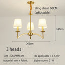 LED Pendant Light American 70s Vintage for Master Bedroom - Cloth Nordic Chandelier by Ljojo