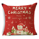 Ljojo Linen Christmas Cushion Cover 45x45cm Home Office Living Room Merry Christmas Gifts
