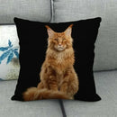 Fat Orange Cat Print Cushion Cover 45x45cm by Ljojo: Animal Pattern Home Decor Pillowcase