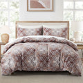 Geometric Boho Duvet Set + Pillowcase, 2/3pc Polyester Bedding, Single King Size, Ljojo Brand