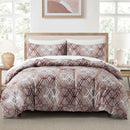Geometric Boho Duvet Set + Pillowcase, 2/3pc Polyester Bedding, Single King Size, Ljojo Brand