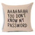Ljojo Letter Print Pillow Case 45x45 cm Linen Cushion Cover for Home Decor