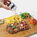 Ljojo Seasoning Can Set: Stainless Steel Rotatable Magnetic Blackboard Base, 12 Flavor Options