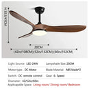 Ljojo Modern 42 Inch Ceiling Fan with Remote Control and LED Light - Pure Copper Motor