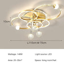 Ljojo Modern Luxury Black Chandelier Ring Light Fixture for Living Room Dining Bedroom