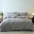 Ljojo 100% Cotton Yarn-Dyed 4-Piece Duvet Set - Ultra-Soft Bedding