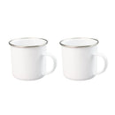 Ljojo 350ML White Enamel Sublimation Coffee Mug for Home and Coffee Shop