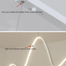 Ljojo Minimalist LED Wavy Chandelier for Kitchen Island & Bar Lighting