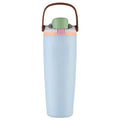 Ljojo 30oz Insulated Water Bottle with Straw - Vacuum Thermos Cup for Hot/Cold Drinks