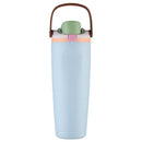 Ljojo 30oz Insulated Water Bottle with Straw - Vacuum Thermos Cup for Hot/Cold Drinks