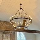 Ljojo American Industrial Style LED Pendant Light Modern Retro Candles Chandelier