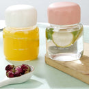Ljojo Mini Solid Color Glass Water Bottle with Lid