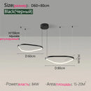 Ljojo Minimalist Aluminum Pendant Light Chandelier for Home Room Decoration