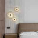 Spanish Natural Marble Wall Lamp All Copper LED Sconce Luxury Light for Living Room Bedroom by Ljojo