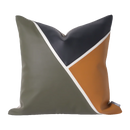 Ljojo Light Luxury Sofa Pillow Set - Orange Green Gray Triangle Splicing