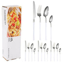 Ljojo 16-Piece Stainless Steel Tableware Set for Restaurants, Hotels, and Homes