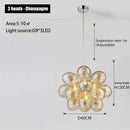 Ljojo Magic Beans Glass Bubble Chandelier: Nordic Fashion Pendant Light for Living Room Dining Office