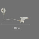 French Designer Long Arm Wall Sconce Lamp Rotary Led Light by Ljojo for Living Room Bedroom