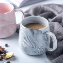Ljojo Marble Pattern Gold Rim Coffee Mug Nordic Design Heat Insulation Cup