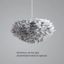 Gray Feather Bedside Lamp for Ljojo Nordic Minimalist Girl's Bedroom