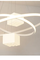 Ljojo LED Chandelier for Living Room Kitchen Indoor Lighting - Modern White Lustres Chandeliers