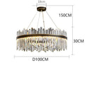 Ljojo Luxury Crystal Living Room Chandelier Modern Pendant Light Indoor Lighting