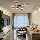 Nordic LED Chandelier Black Aluminum Ceiling Light Remote Control for Living Room Bedroom by Ljojo