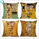 Gustav Klimt Printed Polyester Pillowcase for Home Sofa by Ljojo