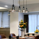 Ljojo Modern Bauhaus Smoke Gray Glass Stone Iron LED Pendant Light for Living Room