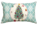 Christmas Green Linen Pillowcase by Ljojo - Festive Holiday Cushion Cover