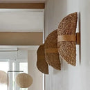 Hand Woven Rattan Wall Lamp: Japanese Retro Wabi Sabi Style for Tea Room by Ljojo