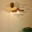 Ljojo LED Copper Glass Wall Light Fixture Retro Style Mirror Bar Lamp