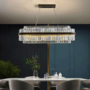 Ljojo Luxury Crystal Chandelier: Elegant Dining Room Pendant Lamp for Indoor Lighting