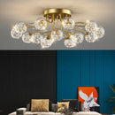 Ljojo LED Glass Ball Chandelier: Luxury Nordic Ceiling Light for Home Decor