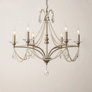 French Retro Pearl Chandelier Crystal Pendant Lamps for Home Decor by Ljojo
