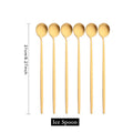 Ljojo Matte Gold Tableware Cutlery Set Stainless Steel Flatware Kitchen Dinner