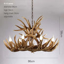 Ljojo Resin Antler Pendant Chandelier Industrial Deer Horn Lights House Decoration Fixtures