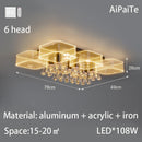 LED220V Scandinavian luxury chandelier living room, acrylic lustre for Bedroom Kitchen by Ljojo
