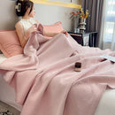 Ljojo 100% Cotton Muslin Throw Blanket - Lightweight Breathable Boho Throws