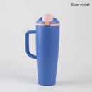 Ljojo 1200ml Car Cup with Flip Lid, Dual Drink Fruit Cup & Insulated Design